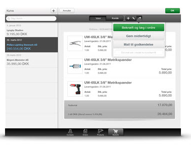 padform shoping basket